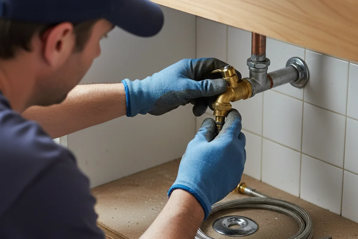 Shutoff valve and fitting work during Faucet and Fixture Repair in Brookfield